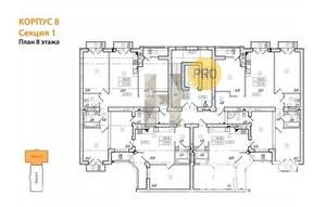 3-к квартира, вторичка, 87м2, 8/8 этаж