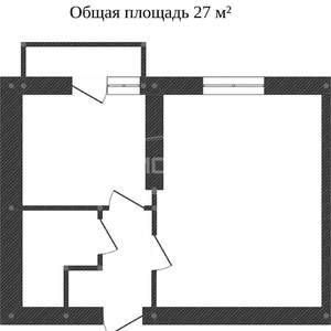 1-к квартира, вторичка, 27м2, 4/8 этаж
