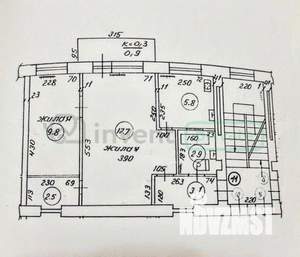 2-к квартира, вторичка, 43м2, 3/4 этаж