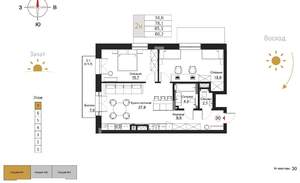 2-к квартира, вторичка, 80м2, 7/7 этаж