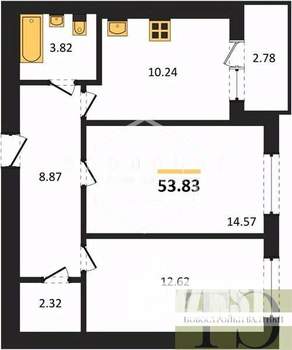 2-к квартира, вторичка, 54м2, 3/9 этаж