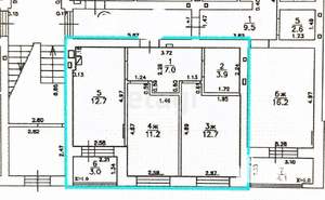 2-к квартира, вторичка, 51м2, 1/4 этаж