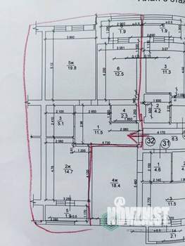 2-к квартира, вторичка, 74м2, 3/5 этаж