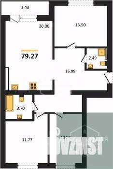 3-к квартира, вторичка, 79м2, 5/9 этаж