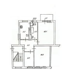 3-к квартира, вторичка, 66м2, 4/4 этаж