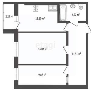 2-к квартира, вторичка, 55м2, 5/9 этаж