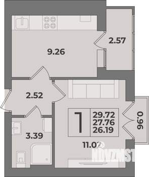 1-к квартира, вторичка, 30м2, 9/9 этаж