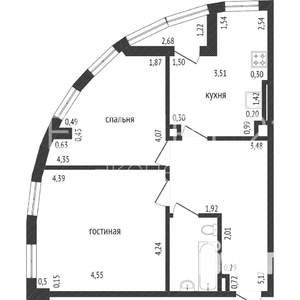 2-к квартира, вторичка, 60м2, 2/10 этаж