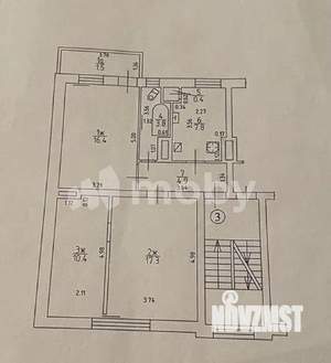 3-к квартира, вторичка, 61м2, 2/3 этаж