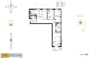 3-к квартира, строящийся дом, 93м2, 5/7 этаж