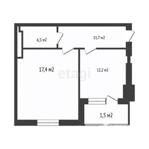 1-к квартира, вторичка, 49м2, 3/5 этаж