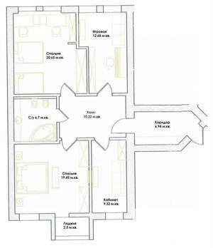3-к квартира, вторичка, 87м2, 9/9 этаж