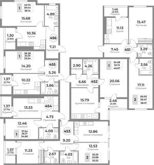 1-к квартира, вторичка, 52м2, 8/10 этаж