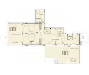 2-к квартира, вторичка, 126м2, 10/10 этаж