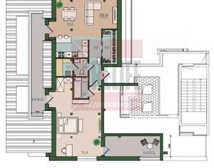 2-к квартира, вторичка, 90м2, 12/12 этаж