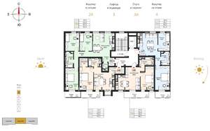 2-к квартира, строящийся дом, 61м2, 6/7 этаж