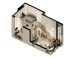 1-к квартира, вторичка, 62м2, 7/7 этаж