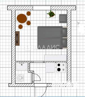 Студия квартира, вторичка, 19м2, 3/5 этаж