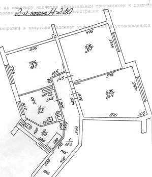 3-к квартира, вторичка, 100м2, 2/4 этаж