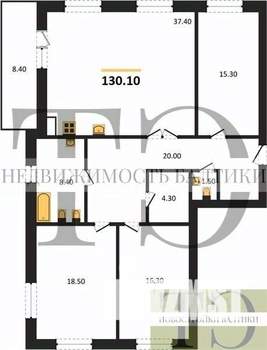 3-к квартира, вторичка, 130м2, 2/4 этаж