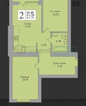 1-к квартира, вторичка, 64м2, 1/8 этаж