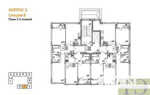 1-к квартира, вторичка, 39м2, 5/9 этаж