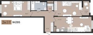 2-к квартира, строящийся дом, 82м2, 3/10 этаж