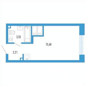 Студия квартира, вторичка, 21м2, 7/26 этаж