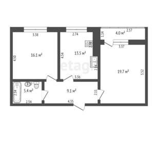 2-к квартира, вторичка, 67м2, 2/12 этаж