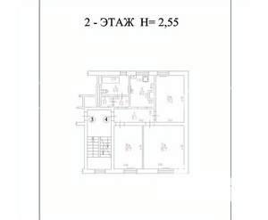 3-к квартира, вторичка, 56м2, 2/3 этаж