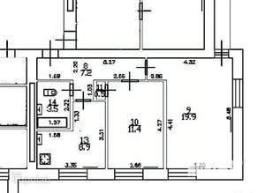 2-к квартира, вторичка, 52м2, 4/9 этаж