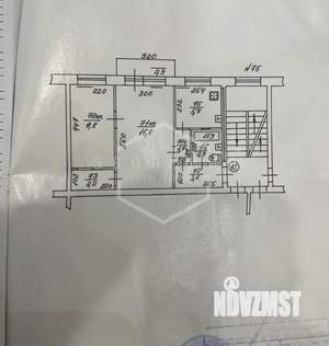 2-к квартира, вторичка, 43м2, 4/5 этаж