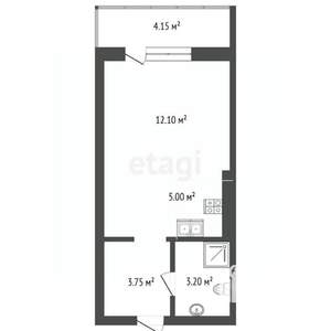 Студия квартира, вторичка, 24м2, 8/16 этаж