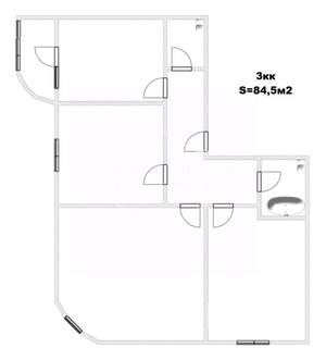 3-к квартира, вторичка, 85м2, 5/13 этаж