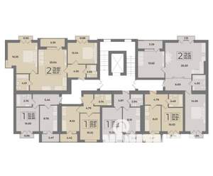 2-к квартира, строящийся дом, 71м2, 9/9 этаж