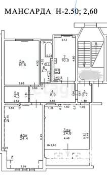 3-к квартира, вторичка, 96м2, 4/4 этаж