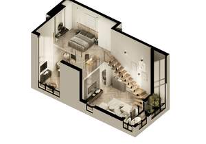 1-к квартира, вторичка, 62м2, 7/7 этаж