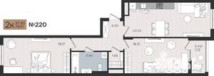 2-к квартира, вторичка, 79м2, 3/10 этаж