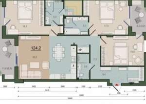 3-к квартира, вторичка, 125м2, 3/9 этаж
