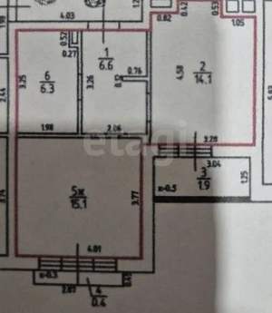1-к квартира, вторичка, 44м2, 8/12 этаж