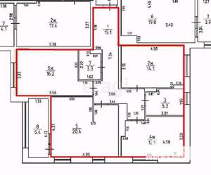 3-к квартира, вторичка, 90м2, 9/12 этаж