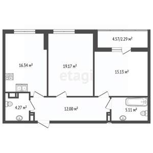 2-к квартира, вторичка, 77м2, 2/10 этаж