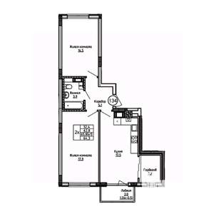 2-к квартира, вторичка, 64м2, 3/9 этаж