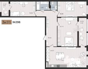 3-к квартира, вторичка, 127м2, 3/10 этаж