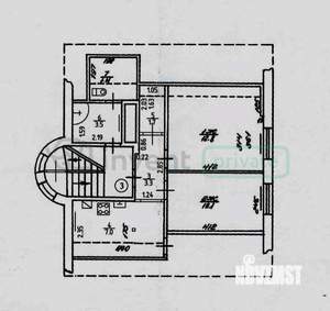 2-к квартира, вторичка, 50м2, 3/3 этаж