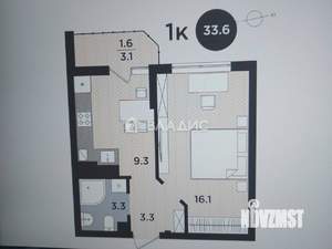 1-к квартира, вторичка, 34м2, 4/9 этаж