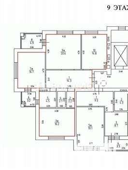 3-к квартира, вторичка, 91м2, 9/9 этаж