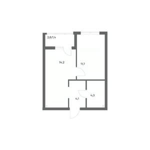 1-к квартира, вторичка, 36м2, 5/18 этаж