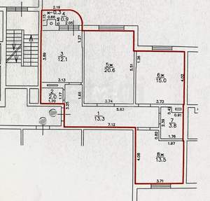 3-к квартира, вторичка, 80м2, 6/10 этаж