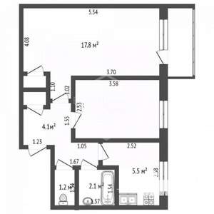 2-к квартира, вторичка, 41м2, 3/5 этаж